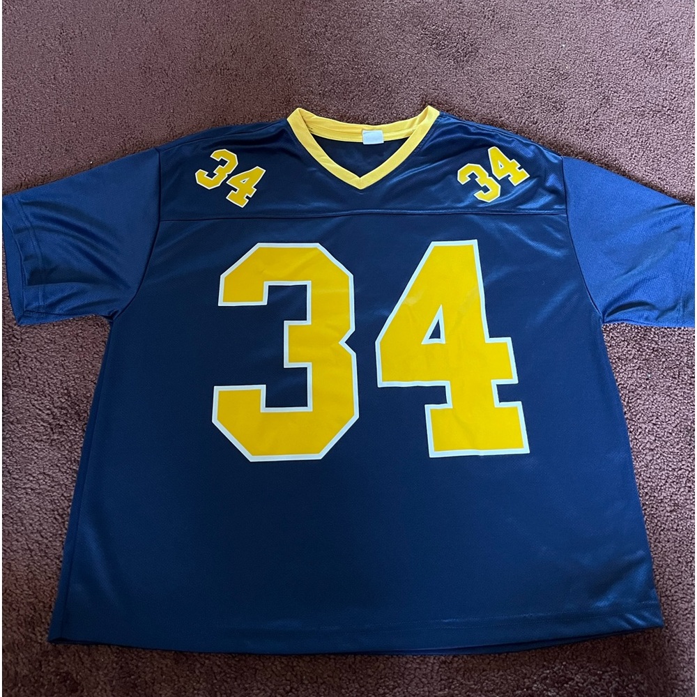 baggy sports 34 navy blue jersey; Large